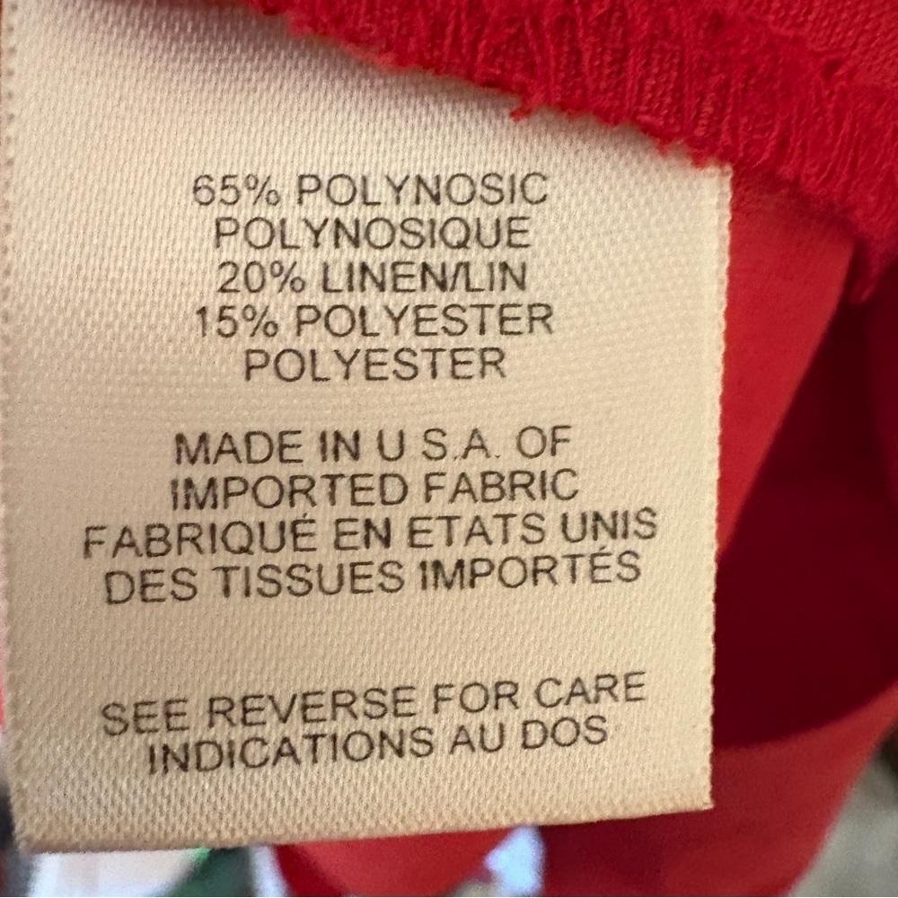 Vintage Talbots Petites Red Linen Blend Shirt Dress 6P Made USA - Picture 4 of 4